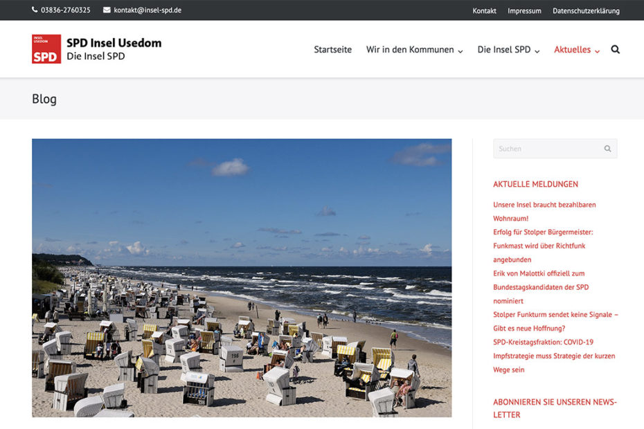 Website Insel-SPD Usedom
